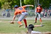 Palmer's Owen Hayes jumps over a sliding West Anchorage player to make a catch during a loss to the Eagles Sunday at Hermon Brothers Field in Palmer. Courtesy of Christine Greco