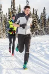 Palmer’s Ben Marvin leads Colony High School graduate Allan Spangler down the trail in the Little Su 50k Feb. 14. Marvin came to the race as the returning champion and won the 31.8-mile race 