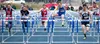 Palmer's Matthew Daniels (#1334) competes in the 110 meter high hurdles final at the Palmer Invite on Saturday, May 12, 2018. Daniels finished second in 16.44 to Eagle River's Mason Wadsworth