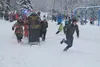 The Outhouse Race, part of Willow State Winter Carnival activities, drew quite a few spectators. The race was brief but exciting as local firefighters faced off for bragging rights. CHRIS FOR