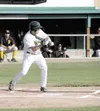 JEREMIAH BARTZ/Frontiersman Mat-Su infielder Ryan Ford squares
up to bunt during a win over the Anchorage Bucs on Friday. Ford
earned the Stan Zaborac Award during a team dinner last week.