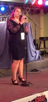 Andrea Harris takes the ConocoPhillips Borealis Theatre stage at the Alaska State Fair Thursday as the opener for Home Free Courtesy photo