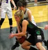 Colony senior Alex Carlton battles with Palmer freshman Catherine Uschmann during a win over the Moose Thursday, Feb. 1, 2018, at Palmer High School. Courtesy of Bruce Eggleston/matsusports.n