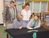 JEREMIAH BARTZ/Frontiersman Colony High senior Shellina Irwin,
right, signed her National Letter of Intent on Monday afternoon to
play college volleyball at North Dakota State College of
Scie