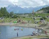 Wasilla operates just a handful of parks -- Iditapark, Newcomb
on Wasilla Lake, above, Bumpus off Knik-Goose Bay, Nunley near city
hall and Lake Lucille Park. The concept of smaller, neighbor