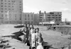Photo of the Walther family standing in Anchorage in a crevasse caused by the 1964 earthquake, all of whom still live in Alaska. Marlene Lewis of Soldotna, Lorraine Christenson of Soldotna, B