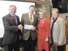 Northrim Bank President Joe Beedle, Mat-Su College Director Talis Colberg, Northrim Bank Assistant Vice President Business Development Officer Erica Bills, and Anita DeVore, Northrim’s Wasill