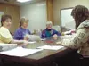 Members of the borough's municipal election counting team
hand-counted ballots for five hours Friday. Clockwise from left are
Teresa Michaels, Norma Christiansen, board chair Gerry Keeling,
G