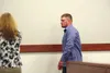 Trenton Shepersky, 23, exits a Palmer courtroom after pleading guilty to criminally negligent homicide on Wednesday. Shepersky faces sentencing in October for his role in a Glenn Highway coll