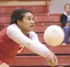 Sariah Tuisaula digs the ball for the Warriors last year.
Tuisaula suffered a knee injury and will miss her senior season.
(ROBERT DEBERRY/Frontiersman)