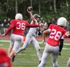 Colony quarterback Harvey Pullen makes a throw during a win over Wasilla. Courtesy of Bryan Boyett