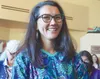Mary Peltola celebrates at a July 28, 2022 ceremony at the Alaska Native Heritage Center in which Gov. Dunleavy signed a bill recognizing tribes. Yereth Rosen/Alaska Beacon