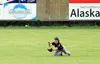 The Pioneers' Sam Miller makes a diving catch.