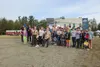 Youth fun run participants pose for a photo in front of Denali Fitness. Jacob Mann/Frontiersman