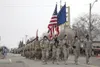 U.S. Army Soldiers from the 4th Infantry Brigade Combat Team (Airborne), 25th Infantry Division participate in Anchorage's third Veterans Day Parade on Nov. 4, 2017. Over 150 military personn