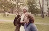 Patricia Faye-­Brazel with Bernie Sanders en route to talk with striking railroad workers in St. Albans, Vermont in this photo from the 1990s. (Courtesy of Patricia Faye-Brazel)