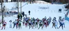 Skiers leave the chute during the boys’ 5-kilometer at the Government Peak Invitational Friday. Tim Rockey/Frontiersman