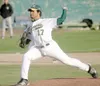 JEREMIAH BARTZ/Frontiersman Mat-Su lefty Estevan Uriegas fires a
pitch during the Miners 5-1 loss to the Anchorage Bucs on Friday at
Hermon Brothers Field.