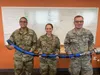 U.S. Tech. Sgt. Michael Cox, 673d Logistics Readiness Squadron (LRS) noncommissioned officer in charge of fuels training, U.S. Air Force Capt. Elizabeth Stevens, 673d LRS fuels management fli