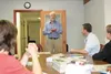 Michael Chmielewski talks to Schools page reporters at the beginning of the 2011-12 school year about opportunities for students to work with of Radio Free Palmer to learn about broadcasting.