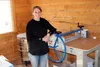Ceramics artist Alida van Almelo at her studio in a cabin off of Knik River Road. MATT HICKMAN/Frontiersman