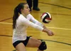 Wasilla's Federica Freschi receives a serve during a 3-1 win over Kenai Central Friday in Kenai. Jeff Helminiak/Peninsula Clarion
