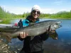 A happy angler with the Deshka River king salmon she caught this week. Photo courtesy of Andy Couch