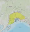 The yellow highlighted area is expected to be impacted by the smoke advisory put out by the Alaska Department of Environmental Conservation Courtesy DEC