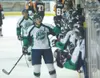 ROBERT DEBERRY/Frontiersman Alaska defenseman Tyler Briola
knocks gloves with teammates after scoring a goal during the Avs’
2-1 win over Dawson Creek on Thursday. Briola currently leads
Alas