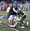 Palmer's Corbin Gerkin leaps a defender. Bruce Eggleston/matsusports.net