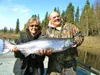 ​Lillian and Larry Lewis with Deshka River king salmon taken as the leaves were starting to emerge. Often the first Mat-Su Valley king salmon of the season is taken at the Deshka River. Court