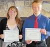 Lauren Hardy and Benjamin King are the recipients of the 2012 Follow Your Dreams scholarships sponsored by the Kristan Cole Team. Submitted photo