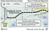 Preferred route for Phase 2 of the Seldon Road extension from Beverly Lake Road to Pittman Road. Courtesy Stantec and Mat-Su Borough
