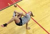 Wasilla High School senior Alyssa Simmons approaches the ball in the Alaska high kick at the 2016 Native Youth Olympics district meet on Friday. Simmons took second in the event, qualifying h