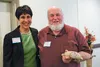 Mat-Su Health Foundation Executive Director Elizabeth Ripley poses with Bert Hall for a photo after he was named the first recipient of the Mat-Su Health Foundation’s new Bert Hall Award for 