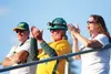 A trio of fans cheer on the Mat-Su Miners during the Alaska Baseball League Top of the World Series. JEREMIAH BARTZ/Frontiersman