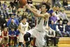 Colony senior Joshua James drives to the basket during a 68-67 win over Anchorage Christian School Feb. 5, 2016, at Colony High School. James scored his team's first seven points of the game.