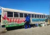 The 1989 Thomas Transit bus that Turner remodeled serves as a mobile thrift store with the ability to travel to the customer . Kyle Wilkinson/For the Frontiersman
