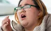 Houston high school student Destinie Boltz discusses issues she's concerned about during the student walkout April 4 to protest the governor's veto of the education bill. J. David McChesney/F