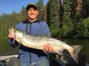 Hunter Swopes of Walla Walla, Washington, caught this Little Susitna River chum salmon (Tiger Fish) on July 12, 2017. Courtesy of Andy Couch