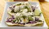 Charred Alaska Halibut Tacos with Cilantro Pesto Courtesy photo