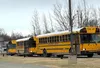Durham School Services busses line up at Palmer High School Tuesday afternoon. Frontiersman file photo