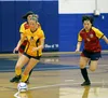 Team Alaska's Kansey Defour controls the ball against Team Nunavut. Jeremiah Bartz/Frontiersman