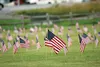 Rows of American flags were set out on Friday, Sept. 11, 2015 outside the Central Mat-Su Fire Department Station 6-5 to honor the 343 New York firefighters killed in the Sept. 11, 2001 terror