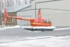 ROBERT DeBERRY/Frontiersman A Pollux Flight Seeing Charters
helicopter sits on a pad at the Wolf Lake airstrip. If all goes was
planned, Pollux’s will not be the only helicopters based at Wol