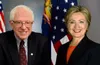 Bernie Sanders and Hillary Clinton Wikimedia Commons images