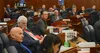Alaska legislators watch the voting board during a joint session on confirmations, Tuesday, May 9, 2023. James Brooks/Alaska Beacon