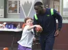 Seattle Seahawks wide receiver Dareke Young works with local youth during a flag football clinic in Wasilla. Jeremiah Bartz/Frontiersman
