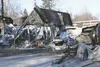 A residence at 2100 Laurel Drive in Palmer and two vehicles there were destroyed by fire Feb. 9. Firefighters fought the blaze aggressively due to the added danger posed by high winds. HEATHE