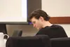 Spencer Johnson, 21, during a break in proceedings in February. Johnson was sentenced this week in the murder of Michael Plummer during an altercation at a Knik-Goose Bay Road-area house in M